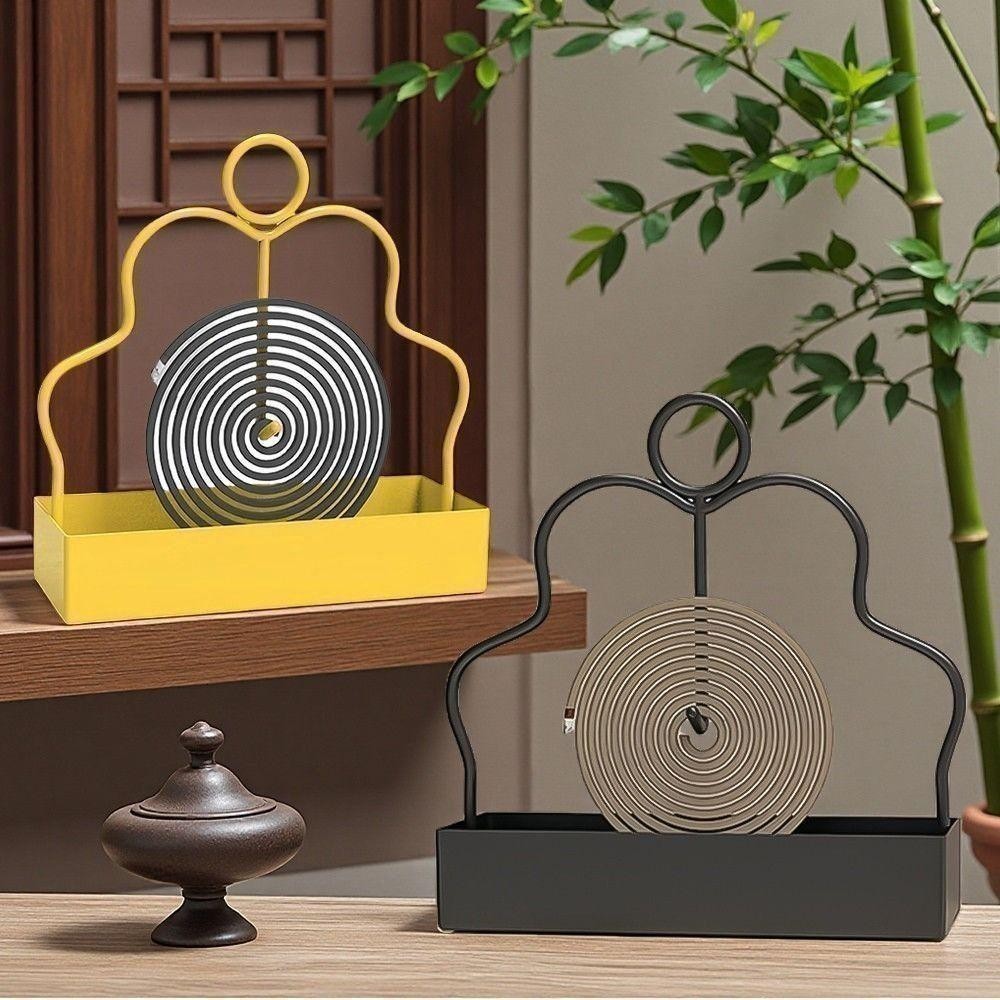 Giá đỡ cuộn dây chống muỗi PWSSEND, có khay đốt nhang chống muỗi, Giá đỡ hương sắt hiên nhà