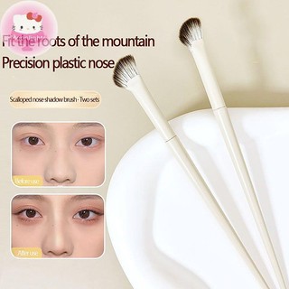 Moonlights 1 Cái Nửa Hình Quạt Bàn Chải Phấn Mũi Cao Blush Trang Điểm Phù Hợp Với Mũi Mắt Đường Viền Nữ Dụng Cụ Làm Đẹp Mặt EN