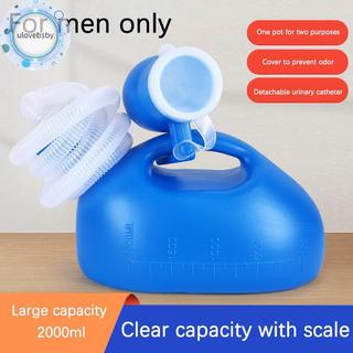 Ulovebsby Vệ Sinh Cung Cấp Cho Ngoài Trời 2000ml Nhựa Nam Giường Bô Pee Chai Bộ Sưu Tập Với Ống 160cm Di Động Pee Nước Tiểu Chai VN