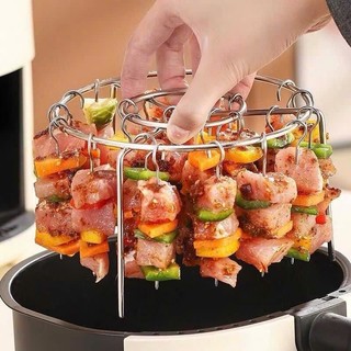 Giá nướng dạng xiên treo, có 20 xiên có thể tháo rời, chất liệu thép không gỉ siêu bền - đa năng, tiện dụng