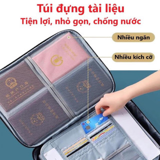 Túi đựng hồ sơ, tài liệu 3 lớp, nhiều ngăn, chống nước