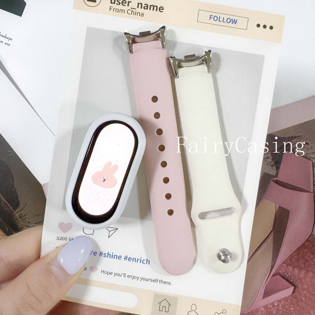 Ốp Lưng Silicon + Dây Đeo Cho Xiaomi Mi Band 10 9 Phiên Bản Gốm Sứ NFC Vòng Tay Phụ Kiện Cho Mi Band 8 7 6 5 4 3 Dây Đeo Tay
