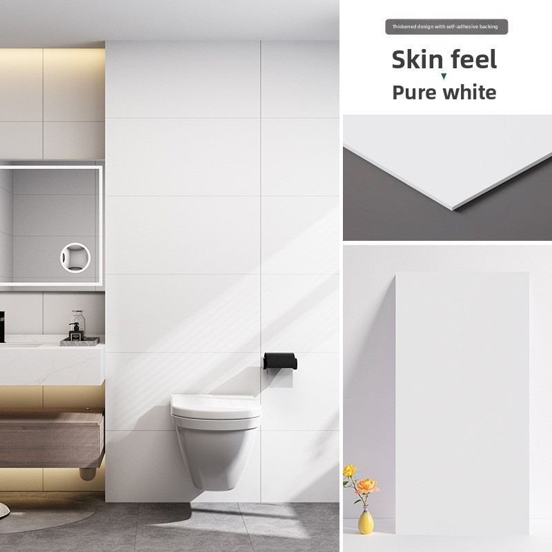 Phong Cách Bắc Âu Da-Feel Nhôm Bảng Nhựa Dán Tường Tự Dính Bìa Tường Xấu Xí Tân Trang Trí Tường Nền Phòng Tắm Tường Chống Mài Mòn Bảng Chống Thấm Nước