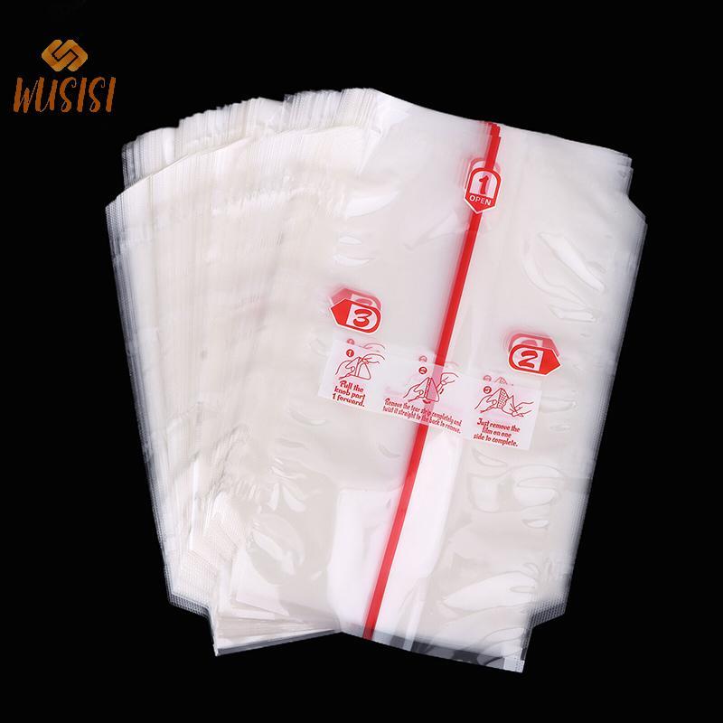 [WUSISI] 10 / 50 / 100 Chiếc Túi Đóng Gói Gạo Tam Giác Hai Lớp Dùng Một Lần Nori Rong Biển Onigiri Túi Sushi Onigiri Bọc Túi Nhựa MỚI