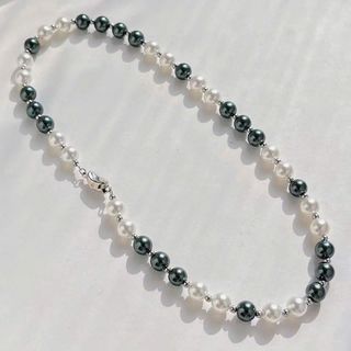 [N1108] Dây Chuyền, Vòng Cổ Ngọc Trai Đá Nhân Tạo Mix Trắng Đen, Sang Trọng, Thanh Lịch, Phù Hợp Cho Nữ - DAISYN.