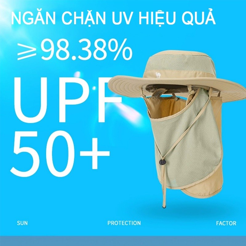 Mũ ngư dân CAMEL CROWN chống nắng bảo vệ cổ toàn diện ngoài trời
