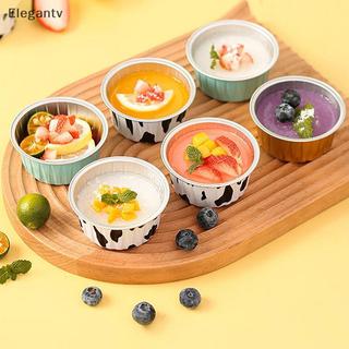 EGN 10 / 20 / 50 Chiếc Cốc Nướng Bánh Tròn Giấy Thiếc Lá Wih Nắp Có Thể Tái Sử Dụng Cupcake Cốc Món Tráng Miệng Lư Hương Bánh Chảo Khuôn Bánh Mì Custard Dụng Cụ Nhà Bếp N