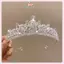 JRP Cưới Tóc Tiara Pha Lê Cô Dâu Tiara Vương Miện Màu Bạc Diadem Veil Tiaras Cưới Phụ Kiện Tóc Mũ Đội Đầu Trang Sức JRP