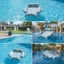 Cá Mập Bể Bơi Lounger Có Lưới Ghế Thoáng Khí Bể Cá Mập Bơm Hơi Bè Nổi Ghế Ngồi Thoải Mái Cho Người Lớn