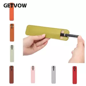 Túi đựng bút GETVOW, Đồ dùng du lịch di động Bút chì, Túi đựng bút da PU mềm thời trang cho bút bi & đài phun nước