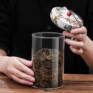 HŨ THỦY TINH ĐỰNG TRÀ, CÀ PHÊ, TRÀ HOA THẢO MỘC NẮP VẢI