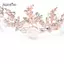 AqToCna Pha Lê Tiara Vàng Cưới Vương Miện Baroque Kim Cương Giả Tóc Thái AqToCna