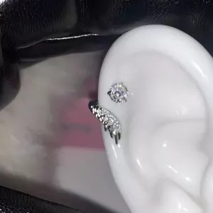 2 Chiếc Móng Tay Xương Tai Sáng Bóng Tinh Tế Đa Năng Cho Nữ Thời Trang Cá Tính Khuyên Tai Phụ Kiện Trang Sức Quà Tặng VN