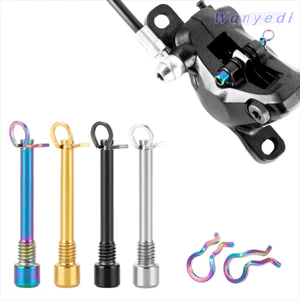 WANYEDI 2 Bộ Bu lông kẹp phanh đĩa, Bu lông đệm phanh dài 31mm bằng hợp kim titan, Vít kẹp phanh ren M4 bền bỉ cho xe đạp leo núi