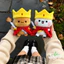 Bán Hot Little King Một hoặc Hai Vải Sang Trọng Búp Bê Mặt Dây Chuyền Vải Dễ Thương Hoàng Tử Bé Mặt Dây Chuyền Búp Bê Quà Tặng * & & -