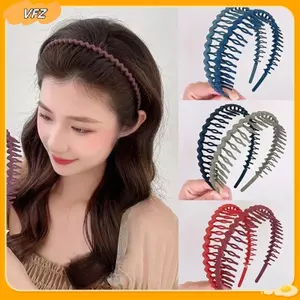 VFZ Nữ Đơn Giản Nhiều Màu Sắc Mờ Răng Băng Đô Quấn Tóc Gãy Hoàn Thiện Tóc Ngoài Trời Vòng Mũ Phụ Kiện Tóc Thời Trang Louislifecool