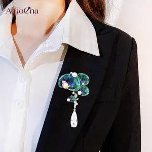 AqToCna Thời Trang Men Hoa Sen Nước Hoa Lily Giọt Nước Trâm Cài Chân Cho Nữ Áo Trang Sức Phụ Kiện Quà Tặng AqToCna