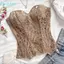 FUJIOU Ren Xương Cá Shapewear, Đồ Lót Hoa Rỗng Không Tay Cho Nữ, Áo Sơ Mi Đáy Slim Fit Tummy Control Shapers Ren-up Corset Nữ
