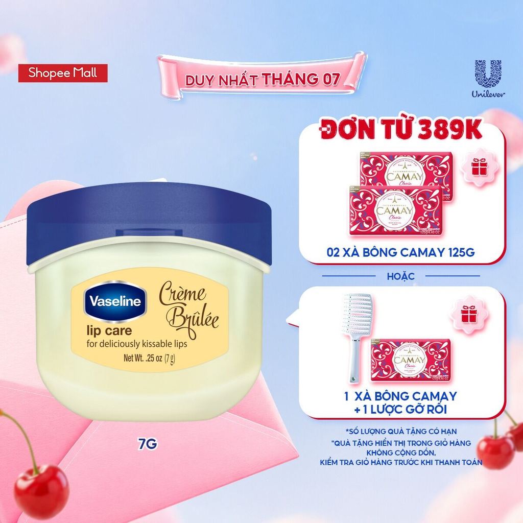 Sáp Dưỡng Môi Ngọt Ngào Vaseline Lips Care Creme Brulee Ngọt Ngào 7g