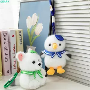 QEARY Seagull Doll Đồ chơi nhồi bông, Bộ sưu tập Tương tác Mô phỏng Seagull Móc khóa sang trọng, Túi quyến rũ Handmade Hoạt hình mềm mại Con mòng biển Đồ dùng dự tiệc búp bê nhồi bông