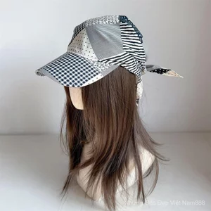 Chấm Bi Đen Màu Trắng Phù Hợp Với Mũ Trùm Đầu Thời Trang Độc Đáo Nữ Mùa Hè Phiên Bản Hàn Quốc Mũ Baotou Phù Hợp Với Nhật Bản Hợp Thời Trang
