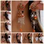 Bông tai Halloween DONOVANQQ, Bông tai bí ngô đính đá, Mẹo xu hướng hoặc điều trị Bông tai Dangle nhện đen Ngày lễ các thánh