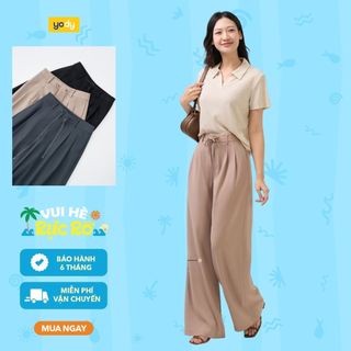 [SALE OFF] Quần Dài YODY Dáng Suông Dây Rút Eo Súp Kép, co giãn nhẹ,ít nhăn, dễ phối đồ WCTR25S018