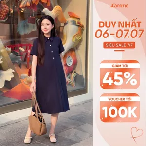 Váy bầu, đầm bầu Classy chất liệu thô lụa mát mịn, thoáng mát thấm hút mồ hôi thiết kế BY L'AMME