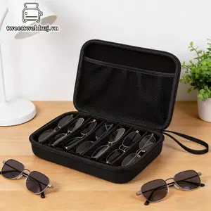 Hộp đựng kính có thể điều chỉnh 6 / 7 ngăn Tweeduj | Hộp đựng kính cầm tay và lưu trữ du lịch Ra Hộp lưu trữ đa chức năng VN