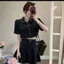 Set đồ nữ, Set áo demin jeans + chân váy xếp ly siêu cá tính - - Hieuvy Botique