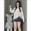 Áo thun giấy nữ tay dài rút dây eo cổ tròn thời trang nữ TGD7705 - - Hieuvy Botique