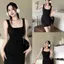 Đầm Hai Dây Bảng To dáng ngắn ôm body Đầm body 2 dây sexy chất thun mặc đi tiệc đi chơi - - Hieuvy Botique