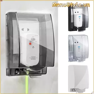 Vỏ cắm điện MONOSTYLE, Vỏ bảo vệ công tắc tự dính trong suốt, Ổ cắm điện di động 86 loại Bảo vệ ổ cắm chống văng cho gia đình