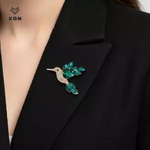 Trâm cài chim thời trang nữ đính đá pha lê cho áo khoác Phụ kiện độc đáo để mặc hàng ngày [Mina]