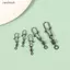 Ziyulinyuk 100 cái / hộp Đầu nối câu cá bằng thép không gỉ Pin 4 # 6 # 8#10#12# Vòng bi lăn xoay với phụ kiện thu hút móc câu cá VN