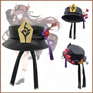 SQ11 Genshin Tác Động Trò Chơi Hồ Tao cos Hat anime Nguyên Bản Hoạt Hình Mũ Chống Nắng cosplay Đạo Cụ