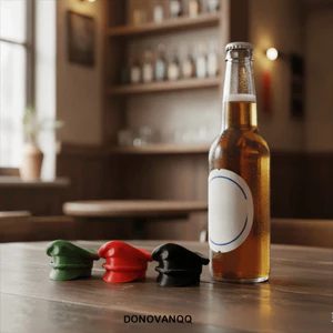 DONOVANQQ 2 Chiếc Nắp Chai Bia, Nắp Chai Hình Mũ Nhựa Sáng Tạo, Ngộ nghĩnh 3D In Chai Mini Top Pub