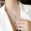 HFSHY Thời Trang Phong Cách Hoa Vàng Nelace Sang Trọng Cổ Điển Mặc Hàng Ngày Đảng Xương Đòn Dây Xích Nelaces Cho Nữ Trang Sức VN