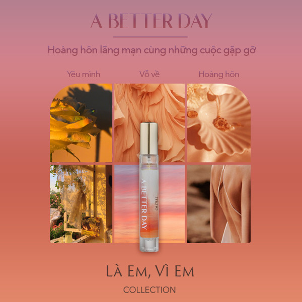 [TẶNG 1 NƯỚC HOA 2ML] Nước Hoa Mine A Better Day Hương Hoa Hồng Trầm Lắng Và Gỗ Tuyết Tùng Hỗ Trợ Lưu Hương 8 Tiếng 9ml
