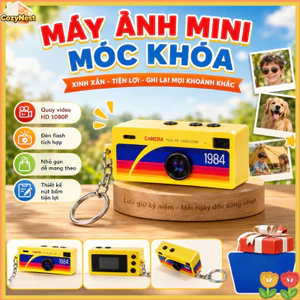 Máy ảnh mini dạng móc khóa, máy ảnh ngón tay, hỗ trợ ghi âm/quay video/chụp ảnh, được trang bị đèn flash góc rộng.