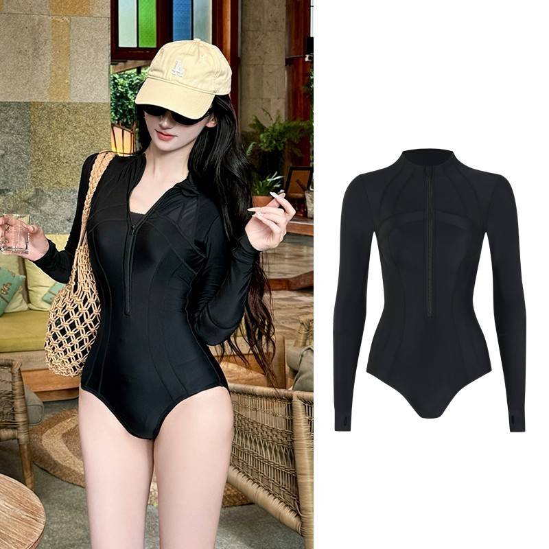 Bộ đồ lặn sứa Lặn Lướt sóng Kính chống nắng dài tay khô nhanh Đồ bơi tam giác một mảnh bảo thủ cho nữ 2