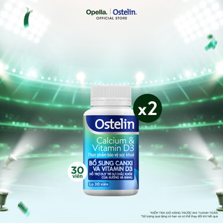 [KOL LIVESTREAM] Bộ 2 Ostelin Viên Uống Hỗ Trợ Bổ Sung Calcium & Vitamin D3 Duy Trì Chắc Khỏe Xương và Răng 30 viên