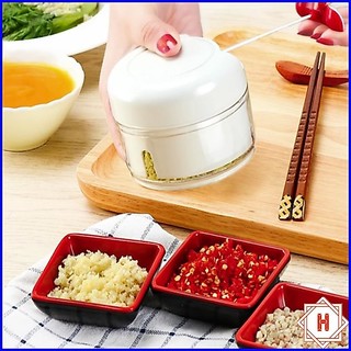 Dụng Cụ Xay Nghiền Tỏi Ớt, Rau Củ, Thịt Cá,… Bằng Dây Rút Tiện Lợi { H }