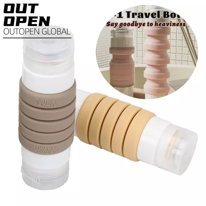 Chai du lịch OUTOPEN, Hộp đựng du lịch phiên bản nâng cấp 2 trong 1, Phụ kiện du lịch chống rò rỉ cho đồ vệ sinh