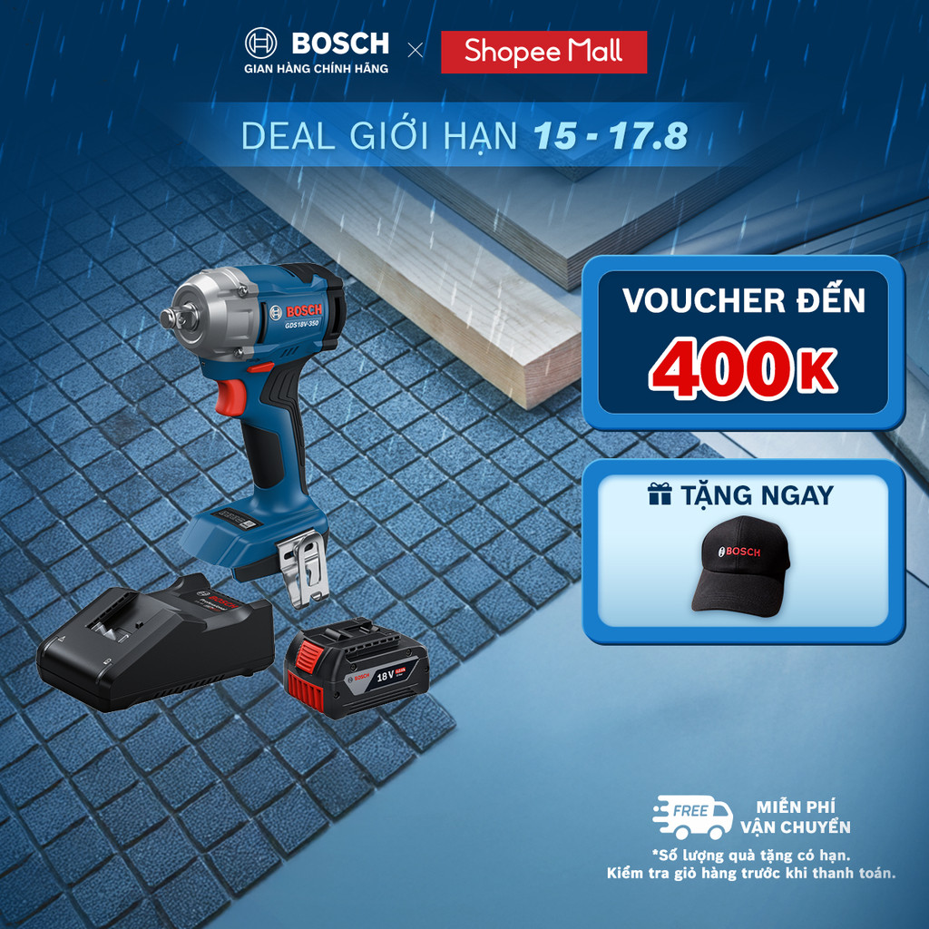 Máy siết bu lông Bosch GDS 18V-350