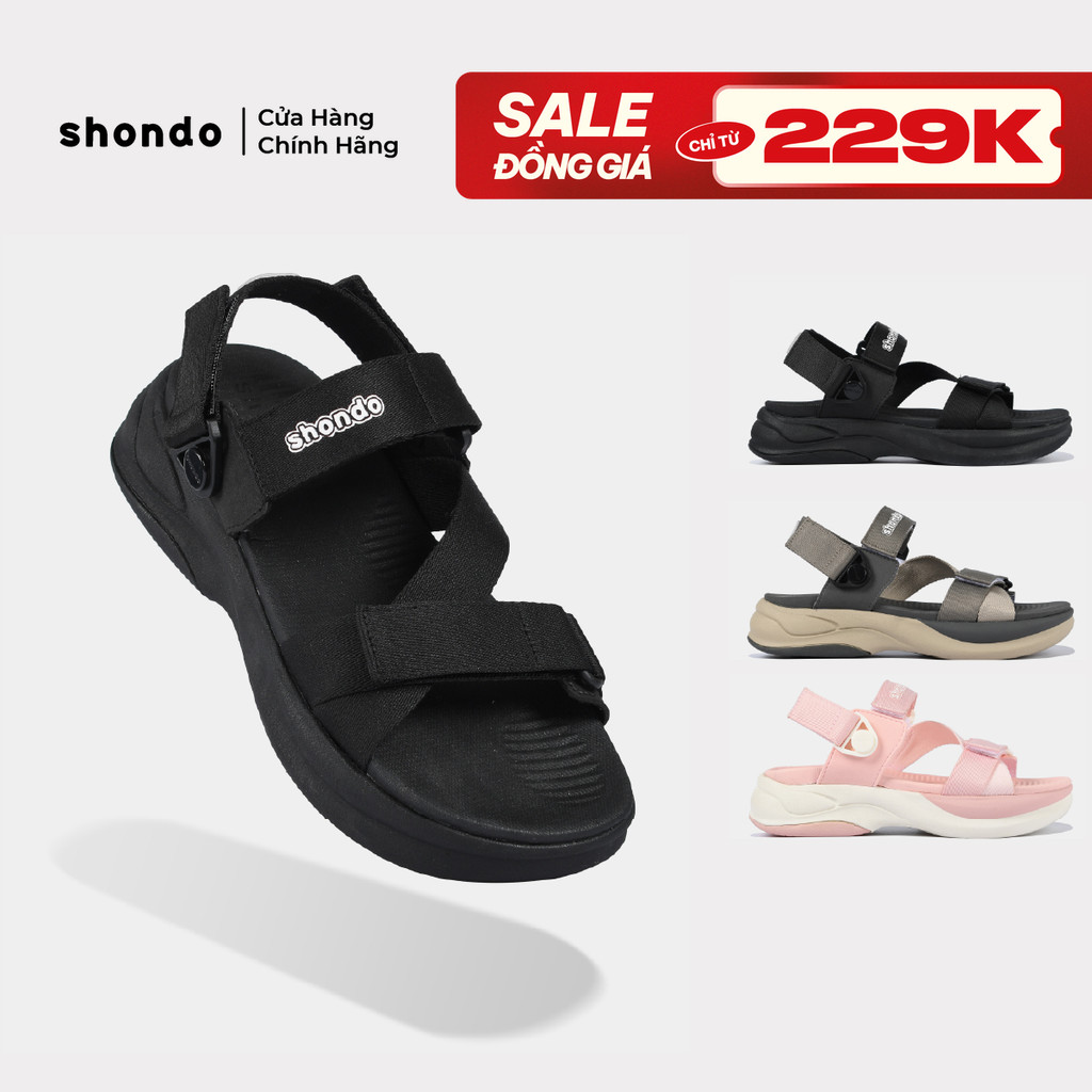 Giày sandal unisex Shondo F8B Ver 2