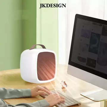 JKDESIGN Máy sưởi không khí ấm áp để bàn, Máy sưởi điện di động làm nóng nhanh, Quạt sưởi Mini nhẹ 500W Cắm máy sưởi văn phòng Hộ gia đình