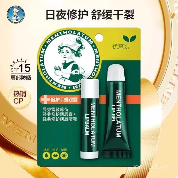 Phổ Biến Mentholatum Bạc Hà Son Dưỡng Ẩm Dưỡng Ẩm Nam Nữ Son Dầu Sửa Chữa Không Màu Chống Khô Son Môi Primer