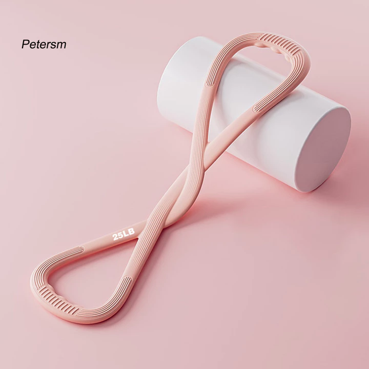 Bài tập chân PP Dây kháng lực Mở rộng ngực Dây kháng lực Silicone Chống trượt Hình 8 Dây kháng lực 25 / 35lbs – Dây đeo tập luyện sức mạnh đàn hồi dàn – 2