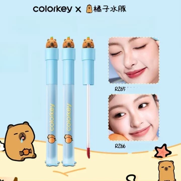 COLORKEY Cam Cá Heo Môi Glaze Gương Nước Ánh Sáng Son Môi Nữ Môi Mật Ong Son Môi Bùn Son Môi Dew Mặt Carbibala Hợp Tác